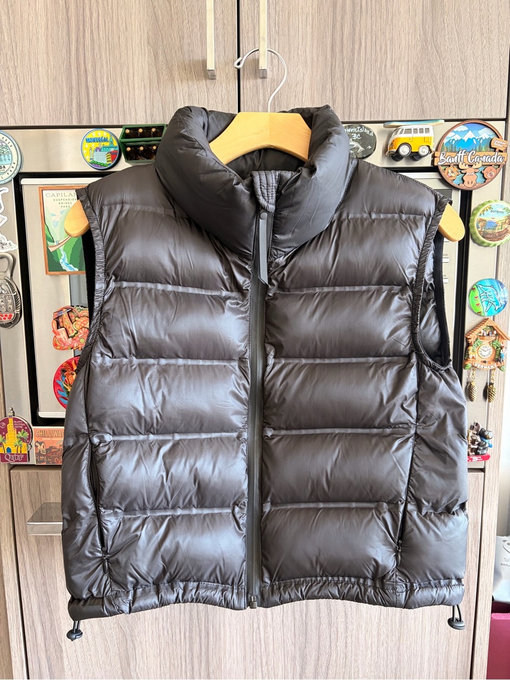 Zara Black Quilted Puffer Vest